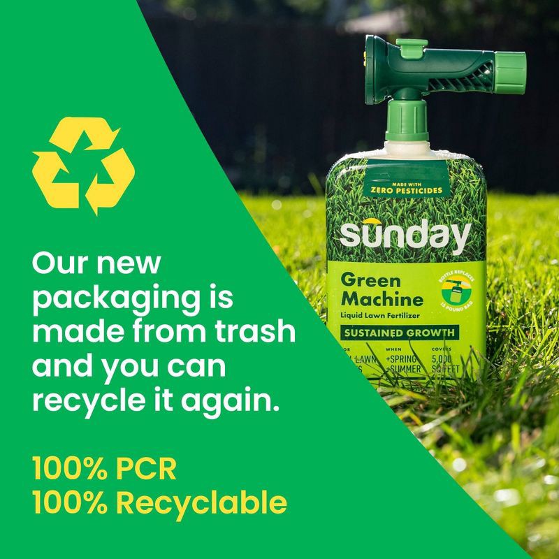 slide 8 of 10, Sunday Green Machine Bottle Lawn Fertilizer 42.3fl oz, 42.3 fl oz