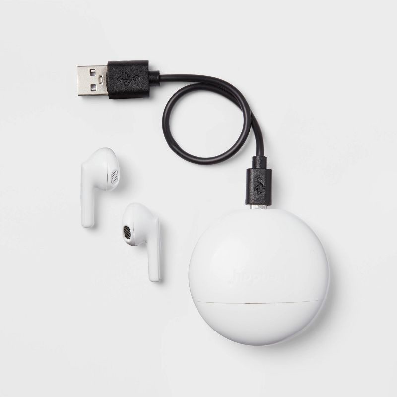 slide 4 of 4, True Wireless Bluetooth Earbuds - heyday™ White: In-Ear Headphones, Polyurethane Cushion, 1 ct