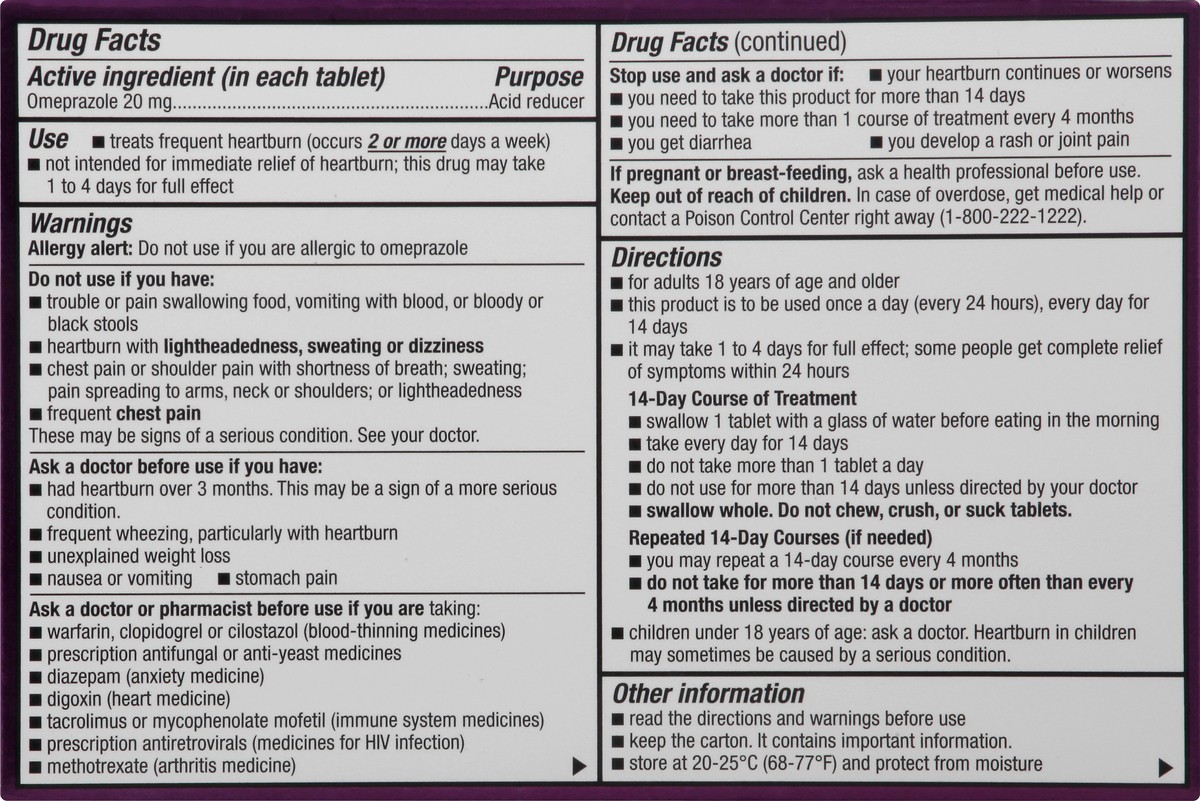 slide 3 of 11, CVS Health Omeprazole Delayed Release Acid Reducer Tablets, 20 Ct, 3 ct