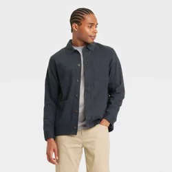 Men's Long Sleeve Flat Collared Button-Down Shirt - Goodfellow & Co™ Black M