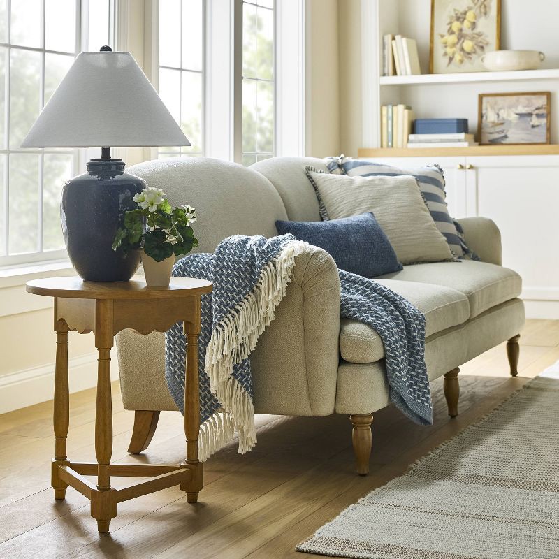 slide 2 of 5, Threshold designed w/Studio McGee Scalloped Accent Table Light Oak - Threshold™ designed with Studio McGee, 1 ct