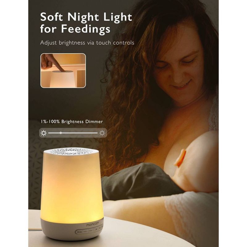 slide 5 of 11, Momcozy Noise Machine for Baby Sleeping with Night Light - White, 1 ct