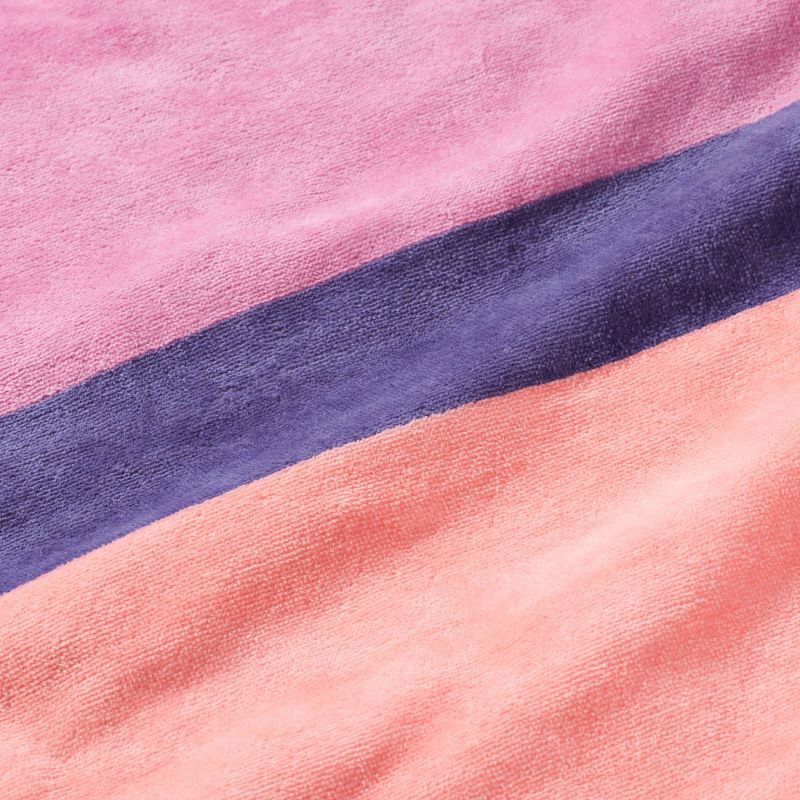 slide 5 of 5, XL 'WOW' Reversible Beach Towel Peach/Pink/Purple - Sun Squad™, 1 ct