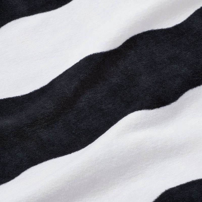 slide 4 of 4, Wavy Stripe Beach Towel Black/White - Sun Squad™, 1 ct