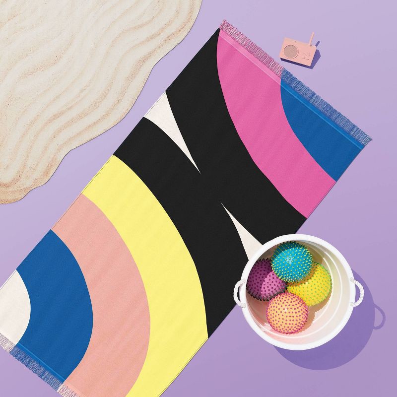 slide 2 of 4, Circle Print XL Sand Resist Beach Towel - Sun Squad™, 1 ct