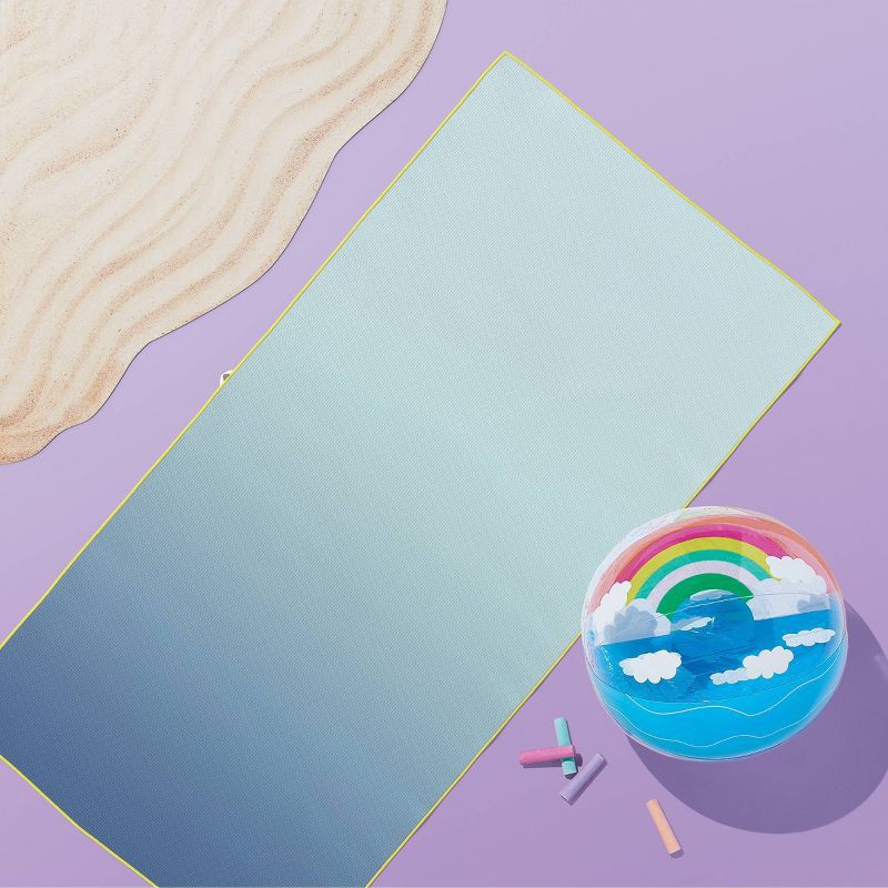 slide 2 of 4, Blue Ombre XL Sand Resist Beach Towel - Sun Squad™, 1 ct