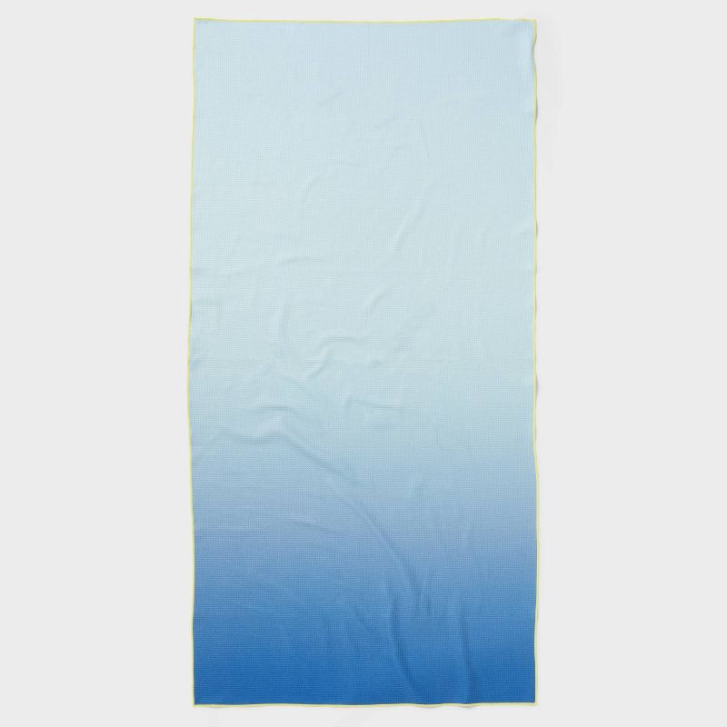 slide 1 of 4, Blue Ombre XL Sand Resist Beach Towel - Sun Squad™, 1 ct