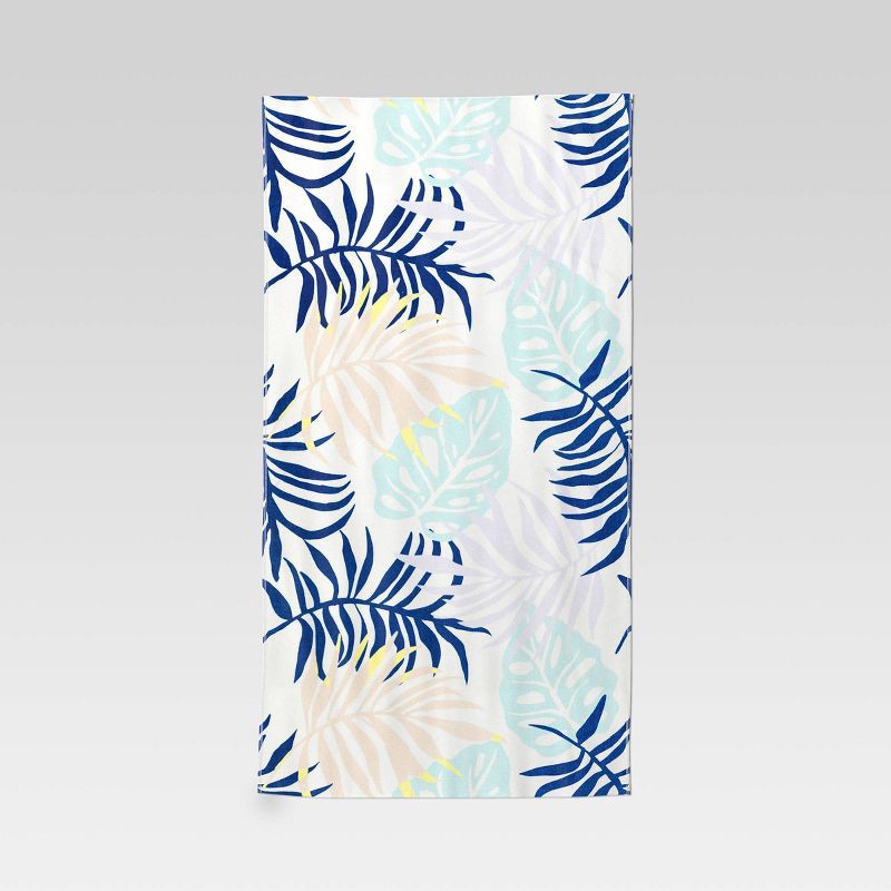 slide 1 of 3, Tropical Leaves Beach Towel - Sun Squad™, 1 ct