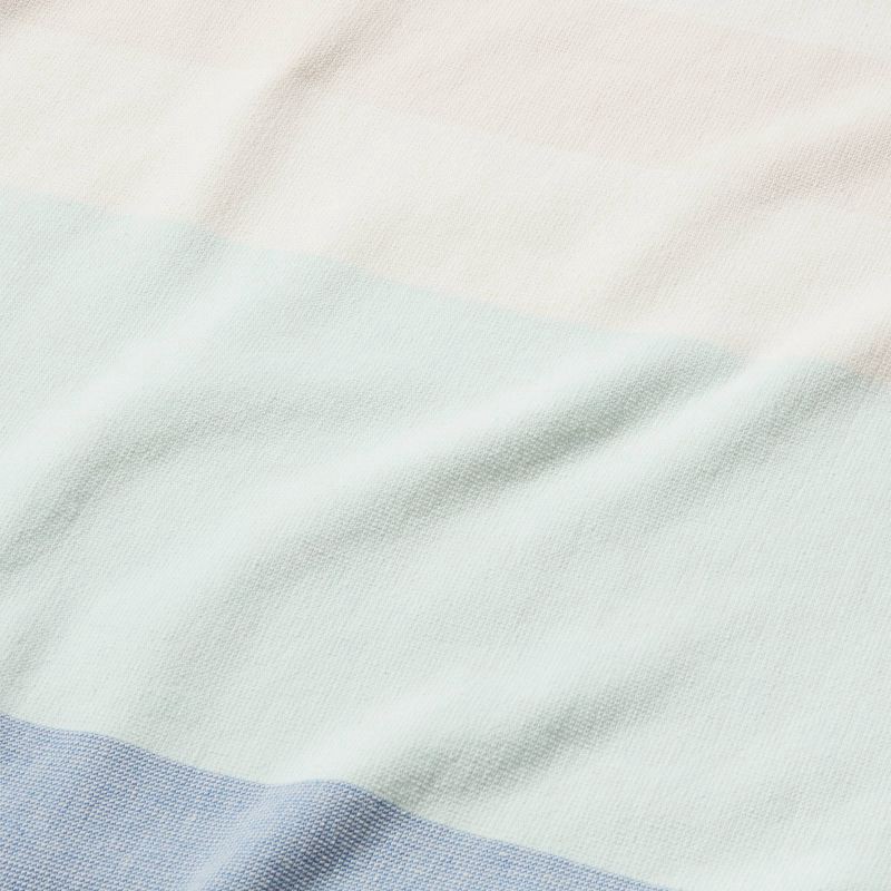 slide 4 of 4, Tan Striped Oversized Jumbo Beach Towel - Sun Squad™, 1 ct