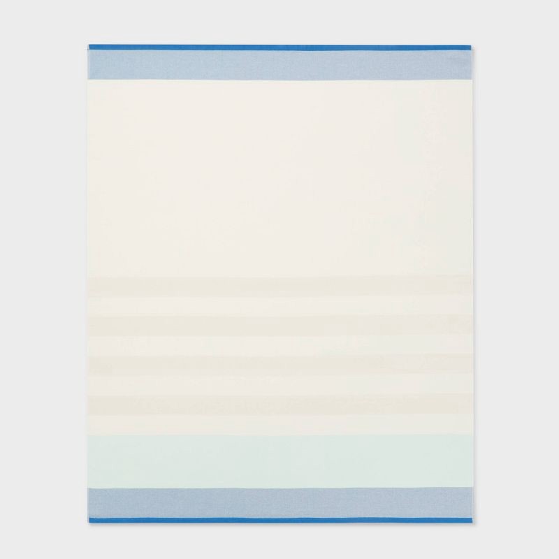 slide 1 of 4, Tan Striped Oversized Jumbo Beach Towel - Sun Squad™, 1 ct