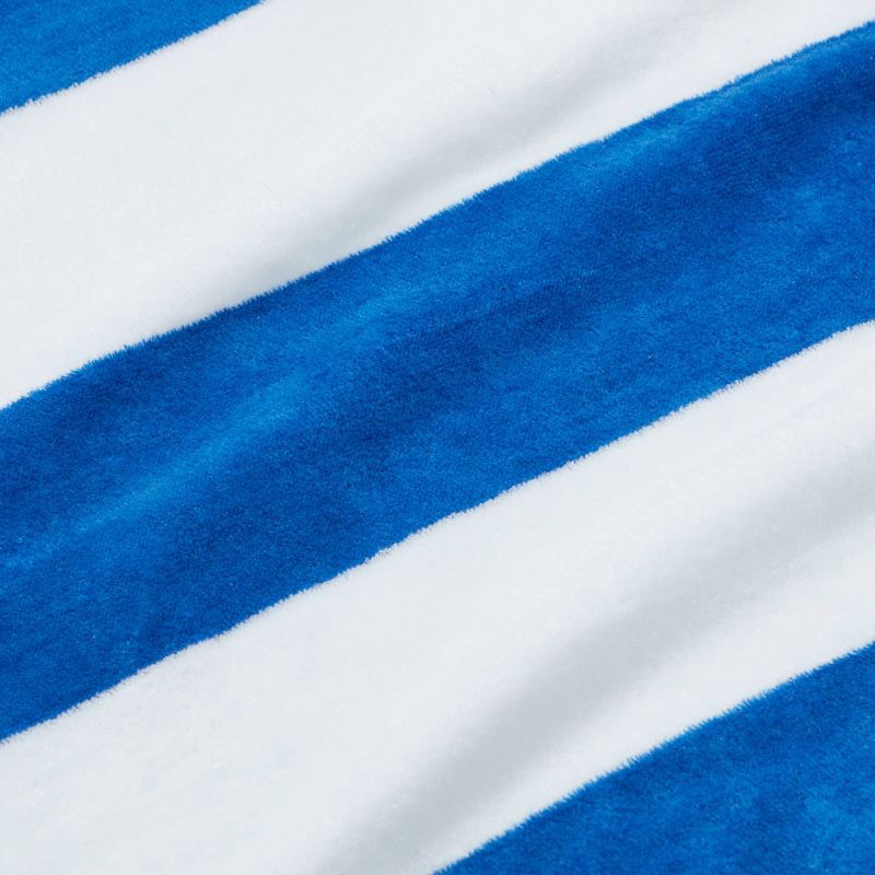 slide 4 of 4, Striped Beach Towel Blue/White - Sun Squad™, 1 ct