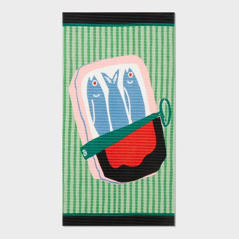 slide 1 of 3, Sardines Beach Towel - Room Essentials™, 1 ct