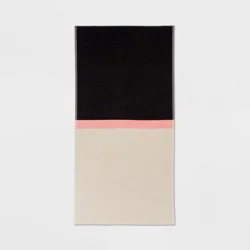 XL 'WOW' Reversible Beach Towel Black/Gray/Pink - Sun Squad™