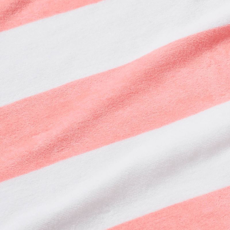 slide 4 of 4, Striped Beach Towel Peach/White - Sun Squad™, 1 ct