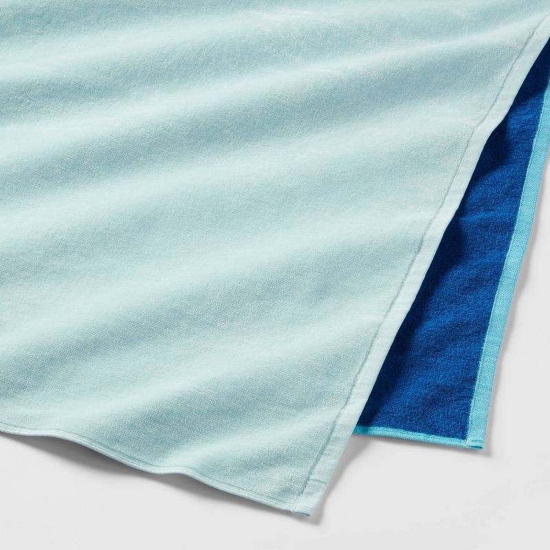 slide 4 of 5, XL 'WOW' Reversible Beach Towel Blue/Teal/Lime - Sun Squad™, 1 ct