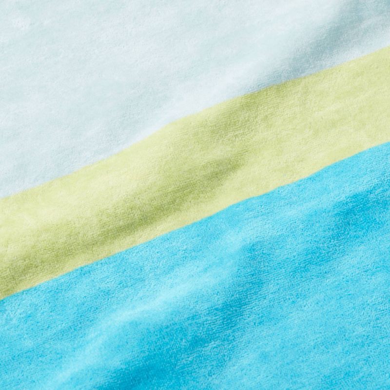 slide 5 of 5, XL 'WOW' Reversible Beach Towel Blue/Teal/Lime - Sun Squad™, 1 ct