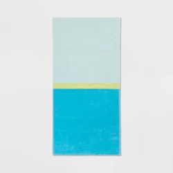 XL 'WOW' Reversible Beach Towel Blue/Teal/Lime - Sun Squad™