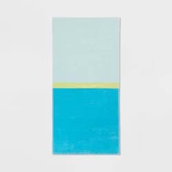 XL 'WOW' Reversible Beach Towel Blue/Teal/Lime - Sun Squad™