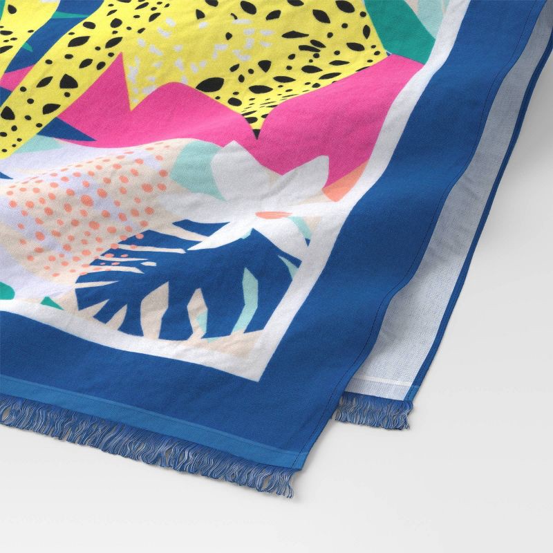 slide 3 of 4, Leopard XL Sand Resist Beach Towel - Sun Squad™, 1 ct