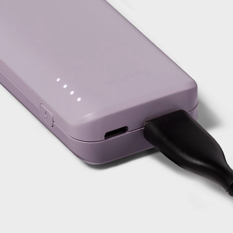 slide 2 of 3, 4000mAh Power Bank - heyday™ Lavender: USB-C Cable, Charge Indicator Light, 1 ct