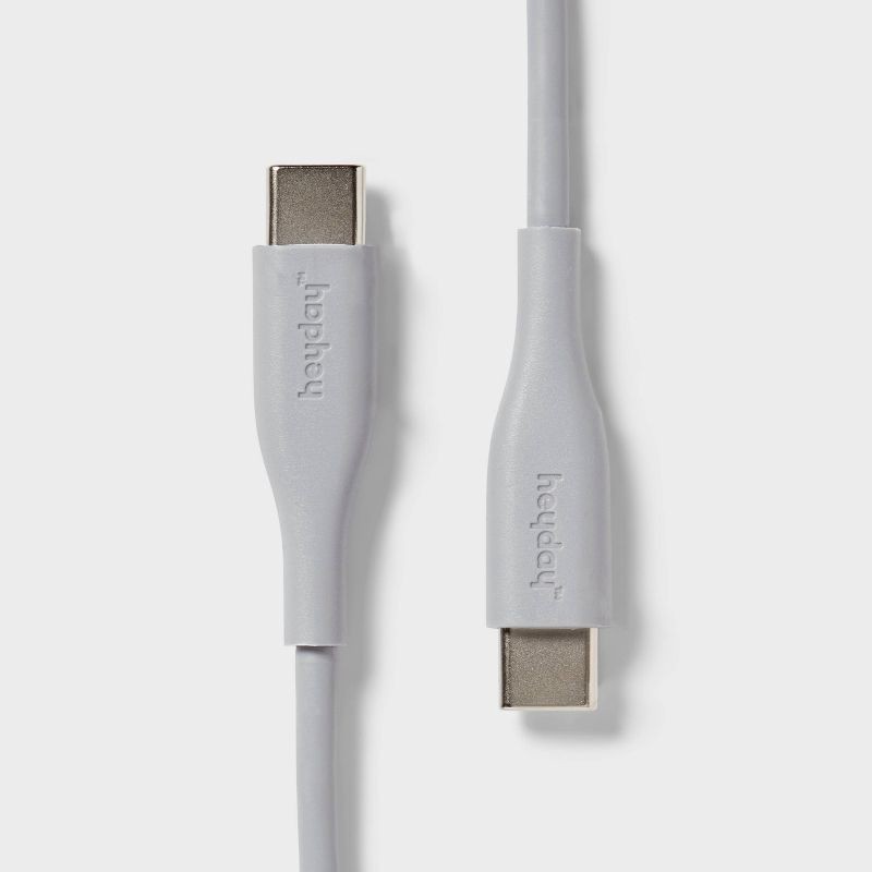 slide 1 of 3, 3' USB-C to USB-C Cable - heyday™ Dove, 1 ct