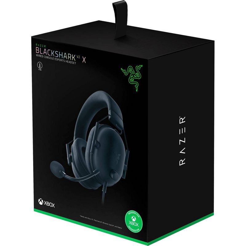 slide 7 of 8, Razer BlackShark v2 X Wired Headset for Xbox - Black: 3.5mm Jack Compatibility with PlayStation 4 & Personal Computer, 1 ct