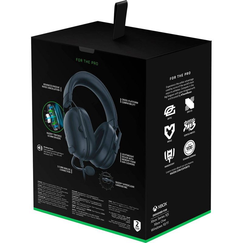 slide 8 of 8, Razer BlackShark v2 X Wired Headset for Xbox - Black: 3.5mm Jack Compatibility with PlayStation 4 & Personal Computer, 1 ct