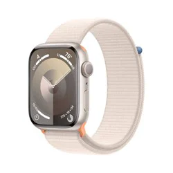 Apple Watch Series 9 GPS (2024) 41mm Starlight Aluminum Case with Starlight Sport Loop