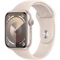Apple Watch Series 9 GPS (2024) 45mm Starlight Aluminum Case with Starlight Sport Band - M/L