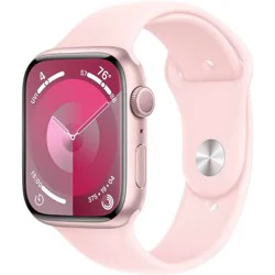 Apple Watch Series 9 GPS (2024) 45mm Pink Aluminum Case with Light Pink Sport Band - M/L