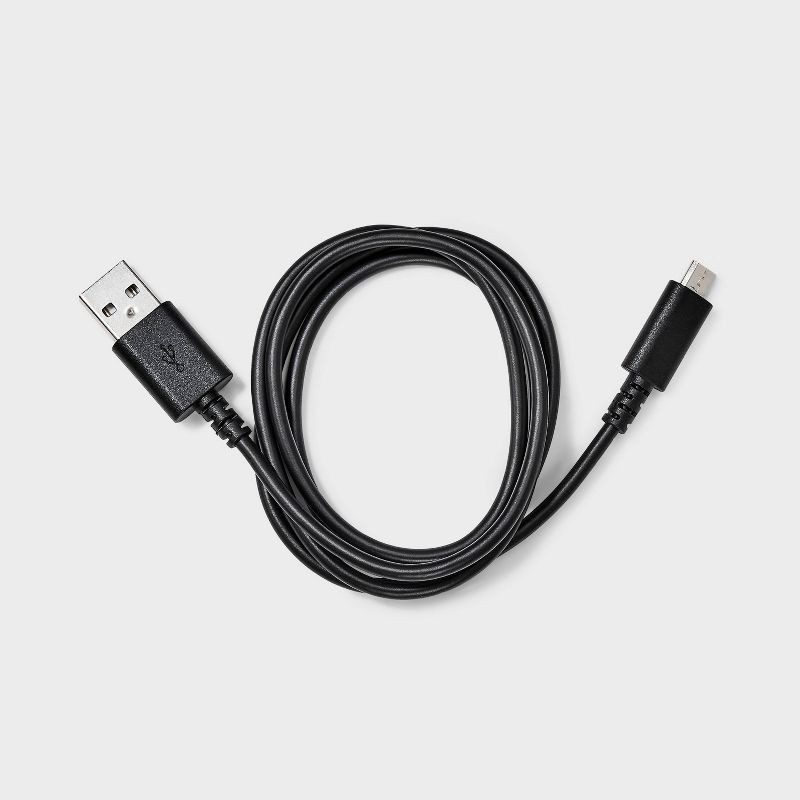 slide 2 of 3, 3' USB-A to Micro-USB Cable - dealworthy™ Black: 3' Charging Cord, 1 ct