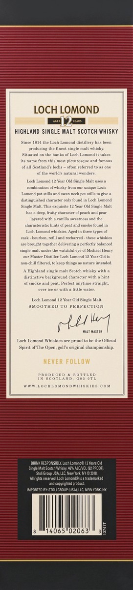 slide 2 of 6, Loch Lomond Scotch Whisky, Single Malt, 750 ml