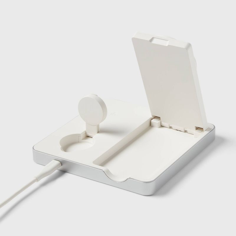 slide 4 of 4, 3 in 1 Charger for iPhone Watch and AirPods - heyday™ White, 1 ct
