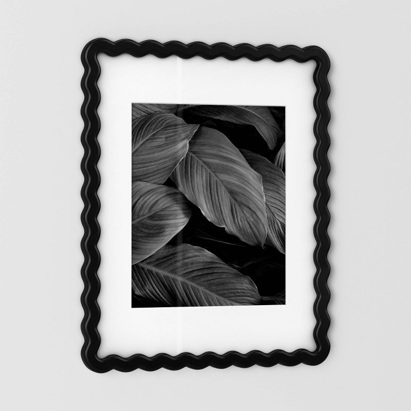slide 3 of 4, 11"x14" Wavy Shape Picture Frame Black - Room Essentials™, 1 ct