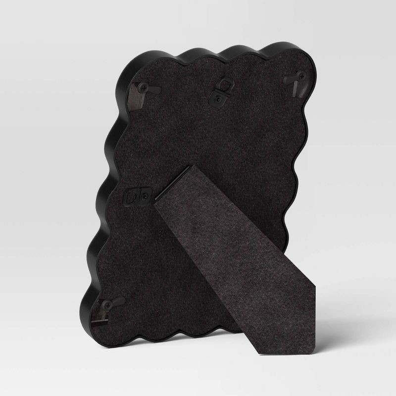 slide 4 of 4, 4"x6" Wavy Shape Picture Frame Black - Room Essentials™, 1 ct