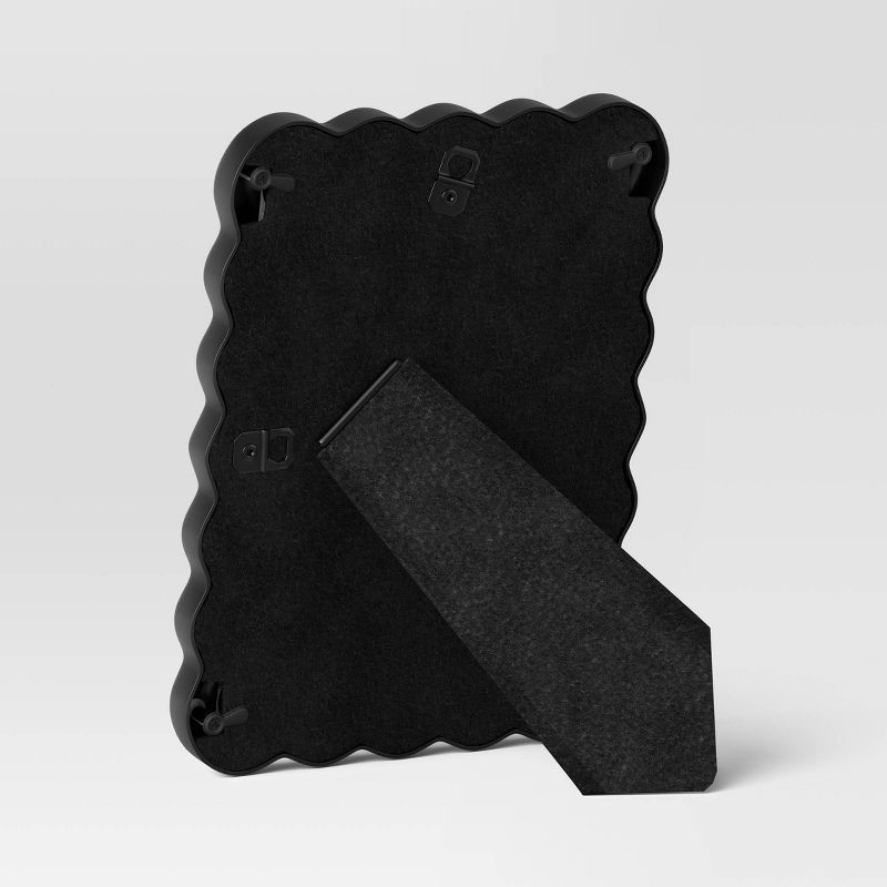 slide 4 of 4, 5"x7" Wavy Shape Picture Frame Black - Room Essentials™, 1 ct