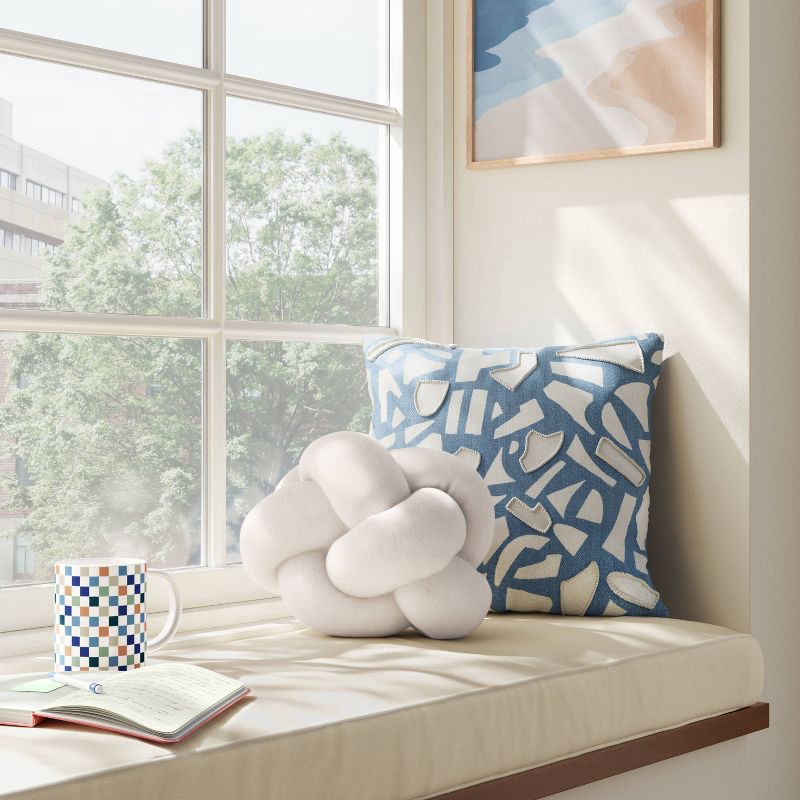 slide 2 of 4, Shaped Knot Pillow Ivory - Room Essentials™, 1 ct