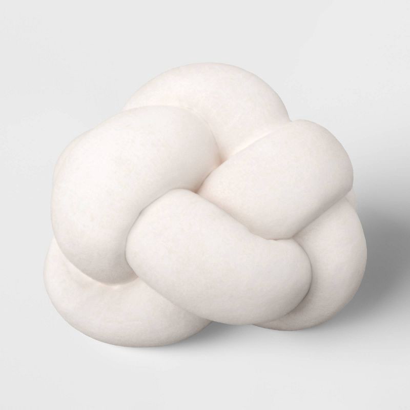 slide 3 of 4, Shaped Knot Pillow Ivory - Room Essentials™, 1 ct