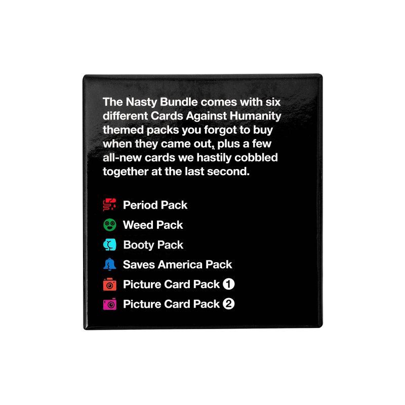 slide 3 of 5, Cards Against Humanity Nasty Bundle Game: Party Card Expansion for 4+ Players, Social Skill Focus, 30+ Min Play, 1 ct