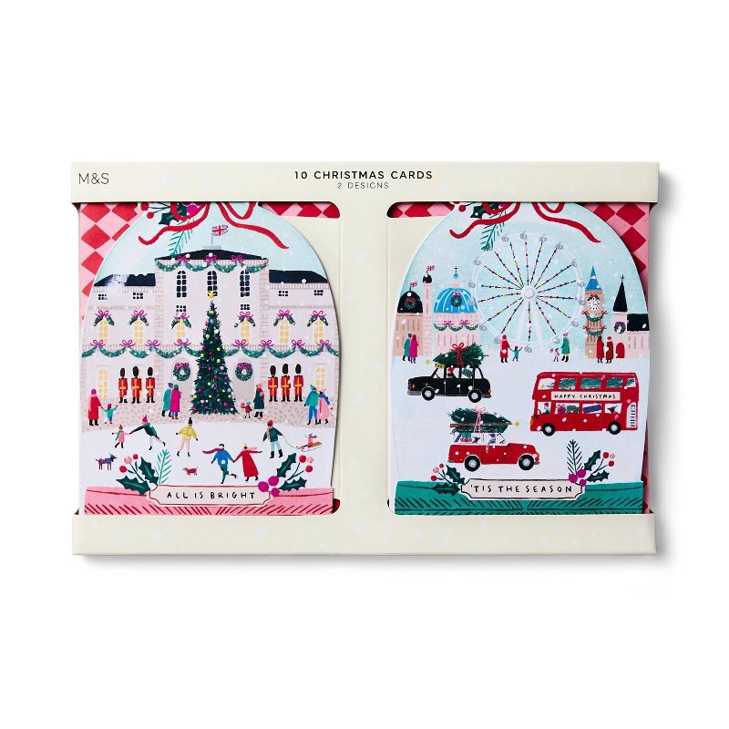 slide 3 of 3, M&S 10ct Christmas Assorted Boxed Card Pack, 10 ct