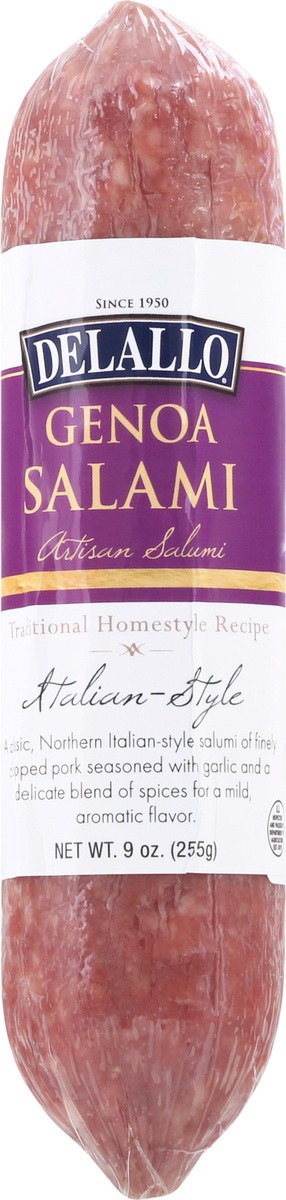 slide 3 of 9, DeLallo Uncured Genoa Salami, 9 oz