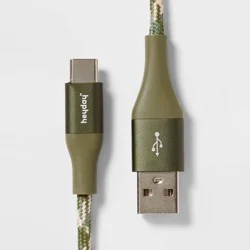 USB-C to USB-A Fast Charging Braided Cable - heyday™ Olive Green