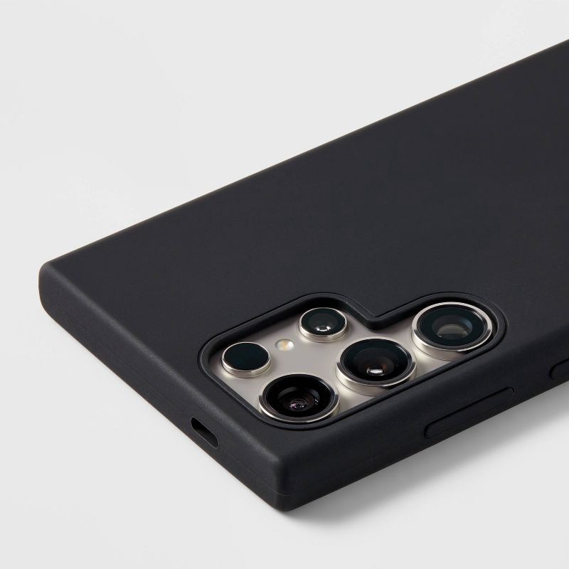 slide 3 of 4, Samsung Galaxy S24 Ultra Silicone Phone Case - heyday™ Black: Solid Pattern, Electronics Accessory, 1 ct