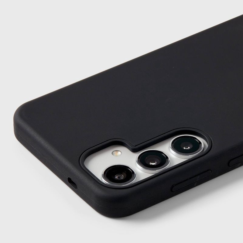 slide 3 of 4, Samsung Galaxy S24+ Silicone Phone Case - heyday™ Black: Solid Pattern, Compatible with S24+, 1 ct