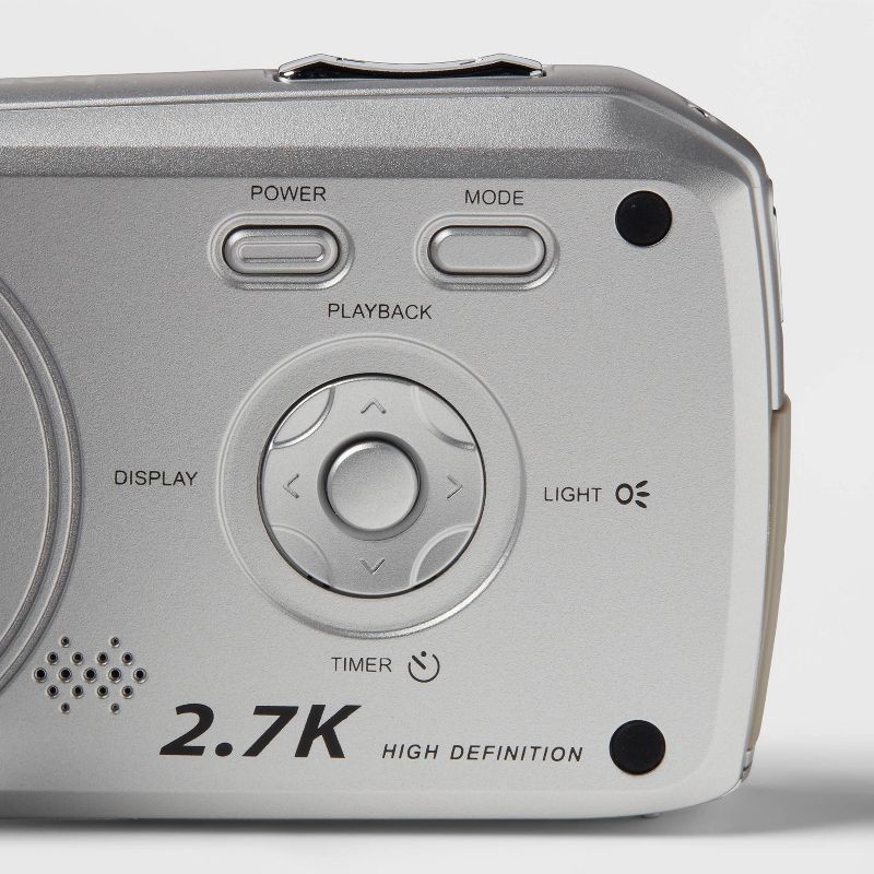 slide 6 of 6, 8MP Camcorder - heyday™ Silver: Built-In Microphone, 512GB Storage, 2.7K Video, 1 ct