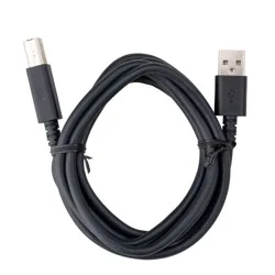 6' USB 2.0 Device Cable - dealworthy™ - Black: Male-To-Male Connection, 480 Mbps Rate