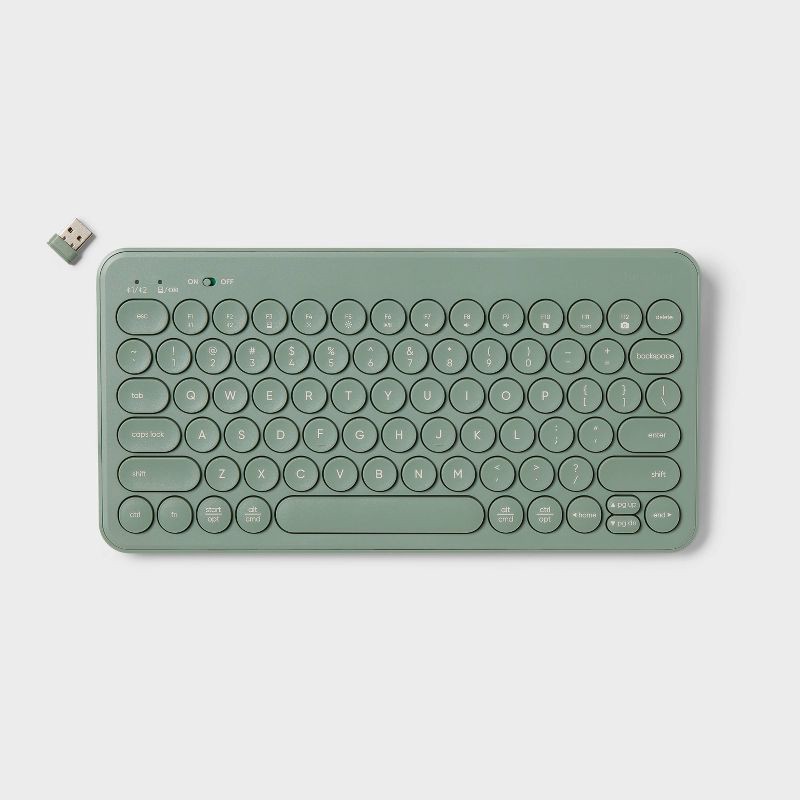 slide 1 of 6, Circle Key Keyboard - heyday™ - Jade: USB-A, Membrane, Radio Frequency, 1 ct
