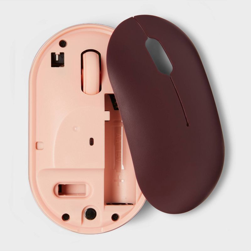slide 2 of 5, Wireless Mouse - heyday™ Dark Cherry: Bluetooth USB-A for Home Use, 1 ct