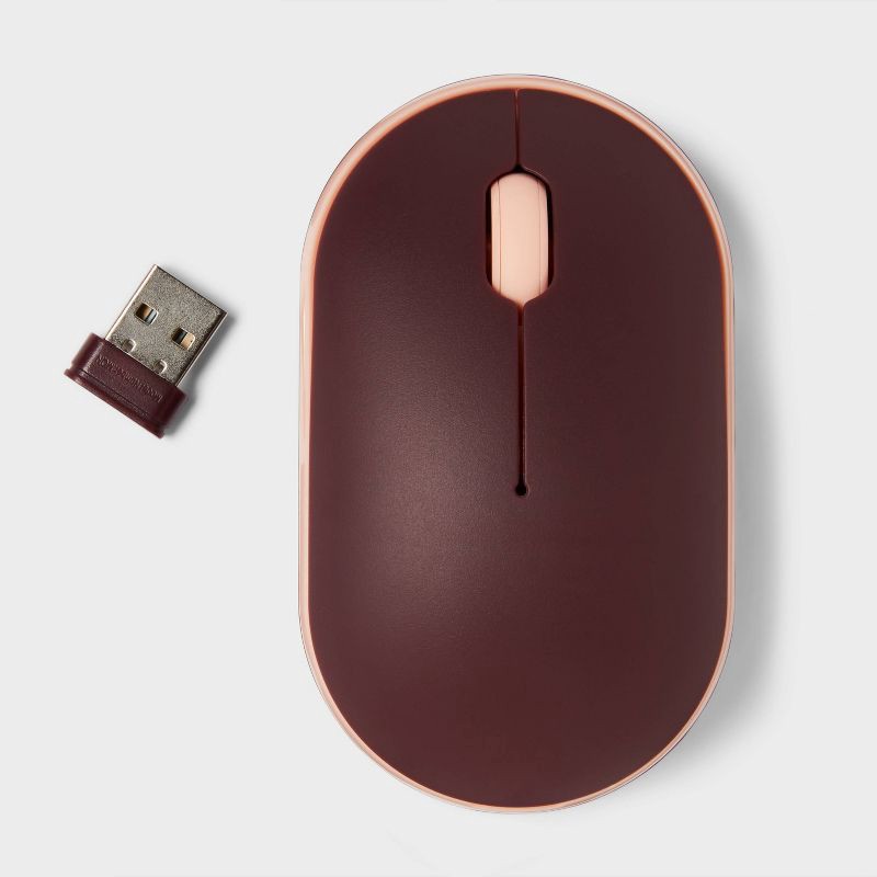 slide 1 of 5, Wireless Mouse - heyday™ Dark Cherry: Bluetooth USB-A for Home Use, 1 ct