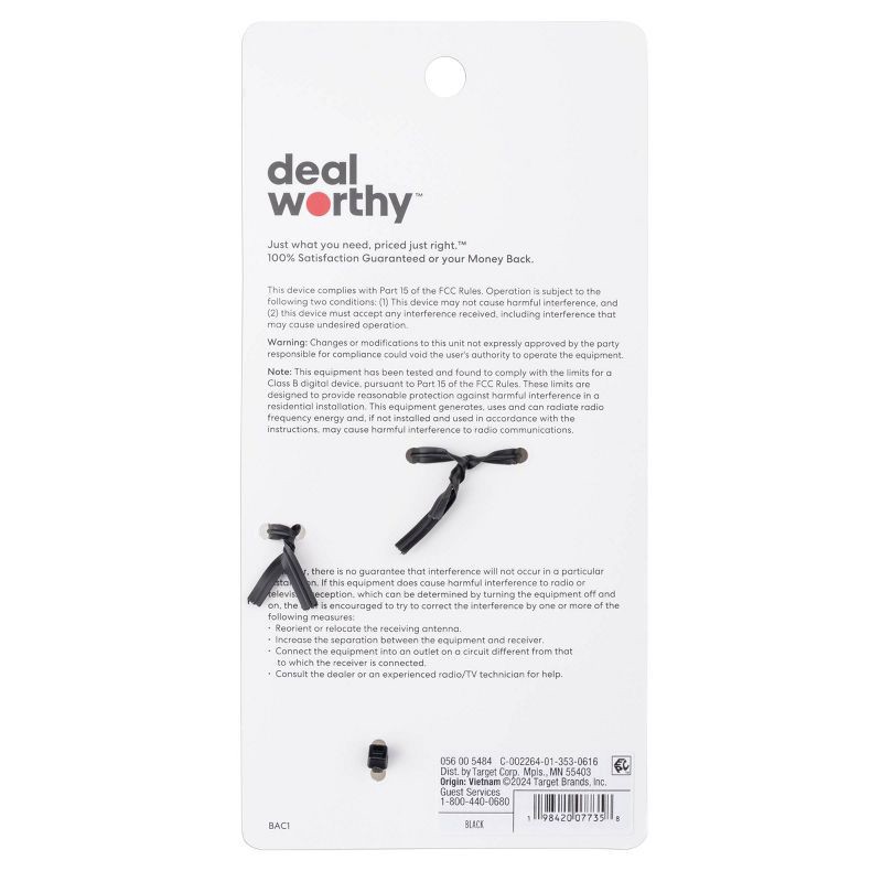 slide 3 of 3, USB-C to Ethernet Adapter - dealworthy™ - Black: Male-To-Female Cable Adapter, 1 ct